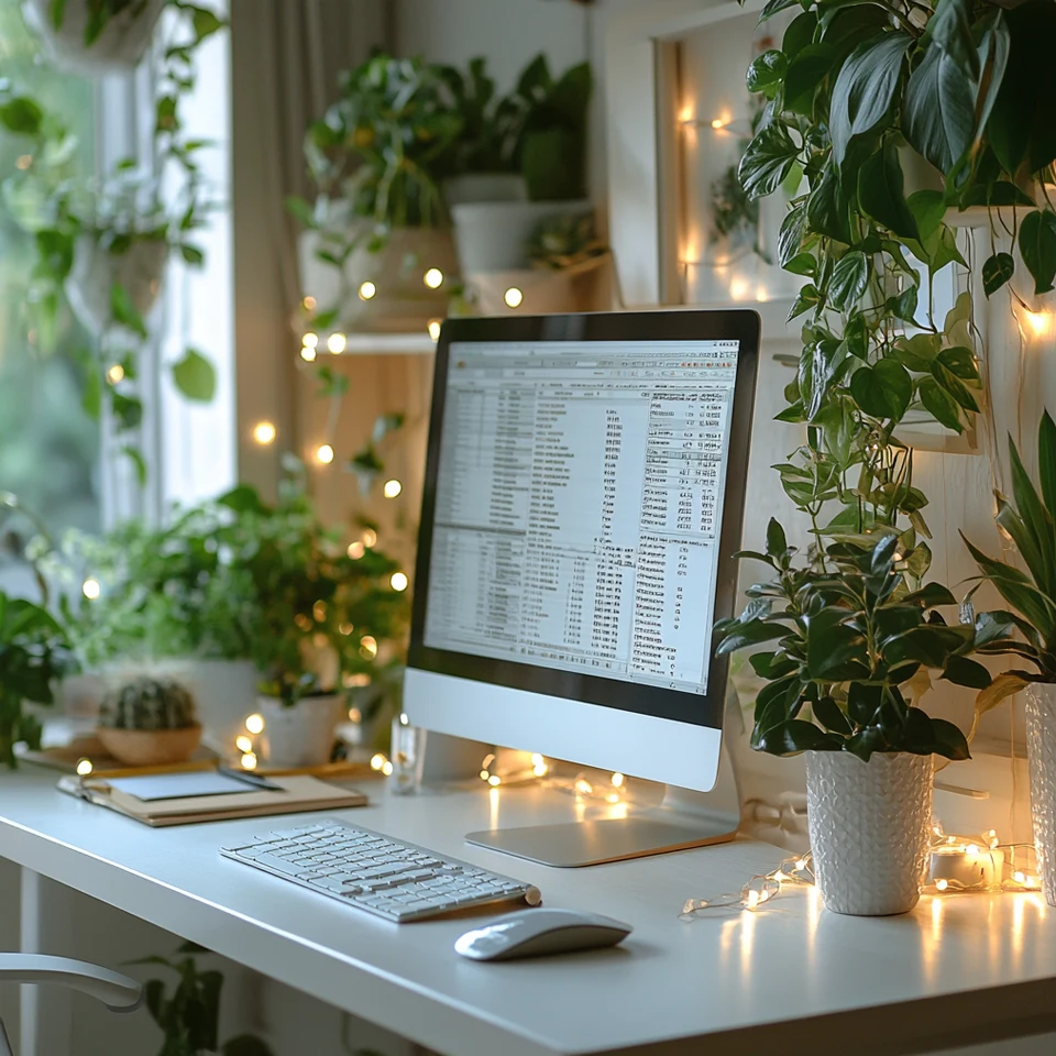 An example of a clean desk, free of income tax grief.